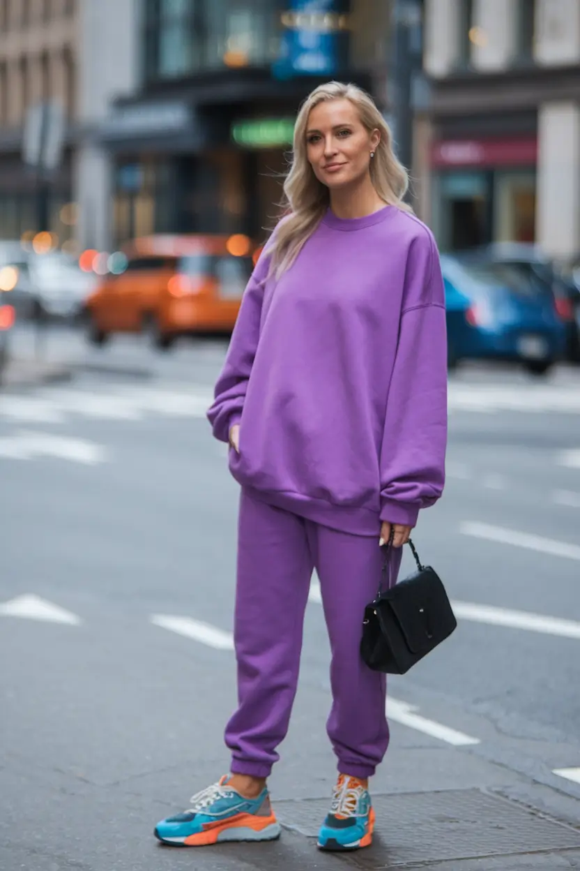 autumn outfits casual Sporty Color Pop in the City