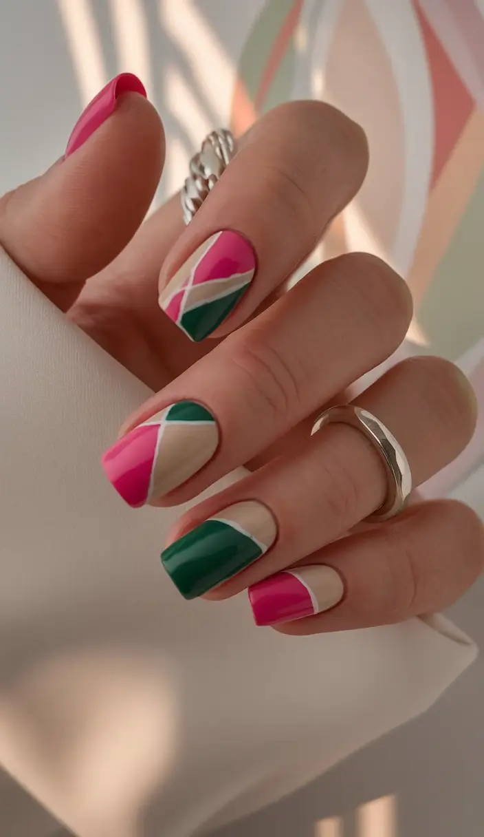 beach nails summer 2025 Retro Deco Meets Resort Chic