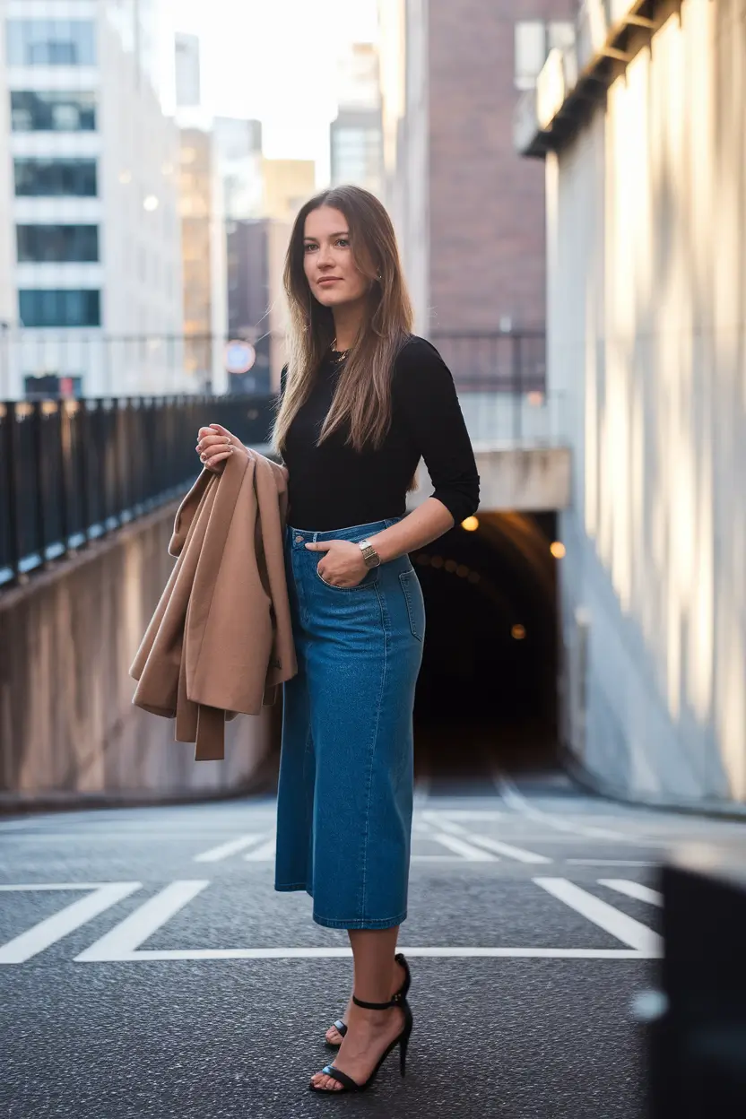 fall outfits over 30 for women - Effortlessly Cool in Cropped Denim and Neutrals
