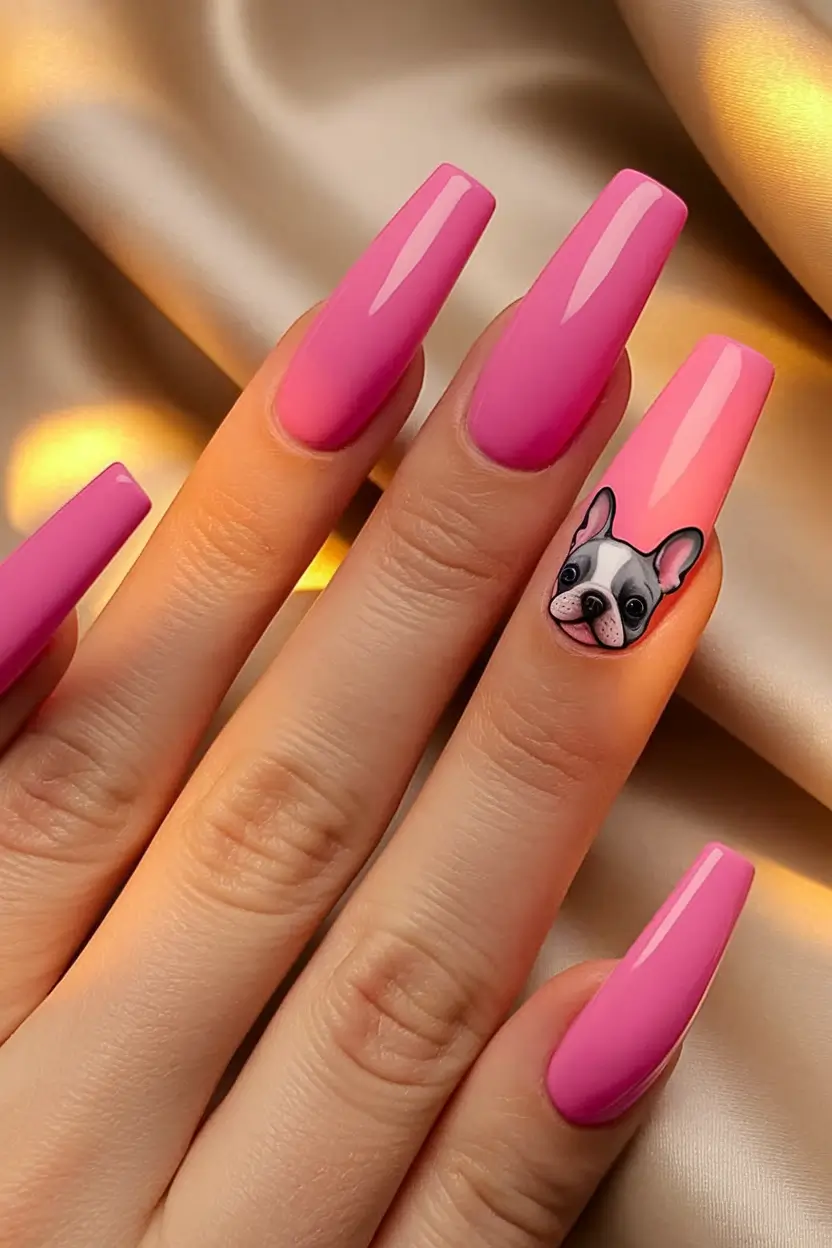 Cutest Summer Nails for 2025 Bubblegum Pup Pop Art