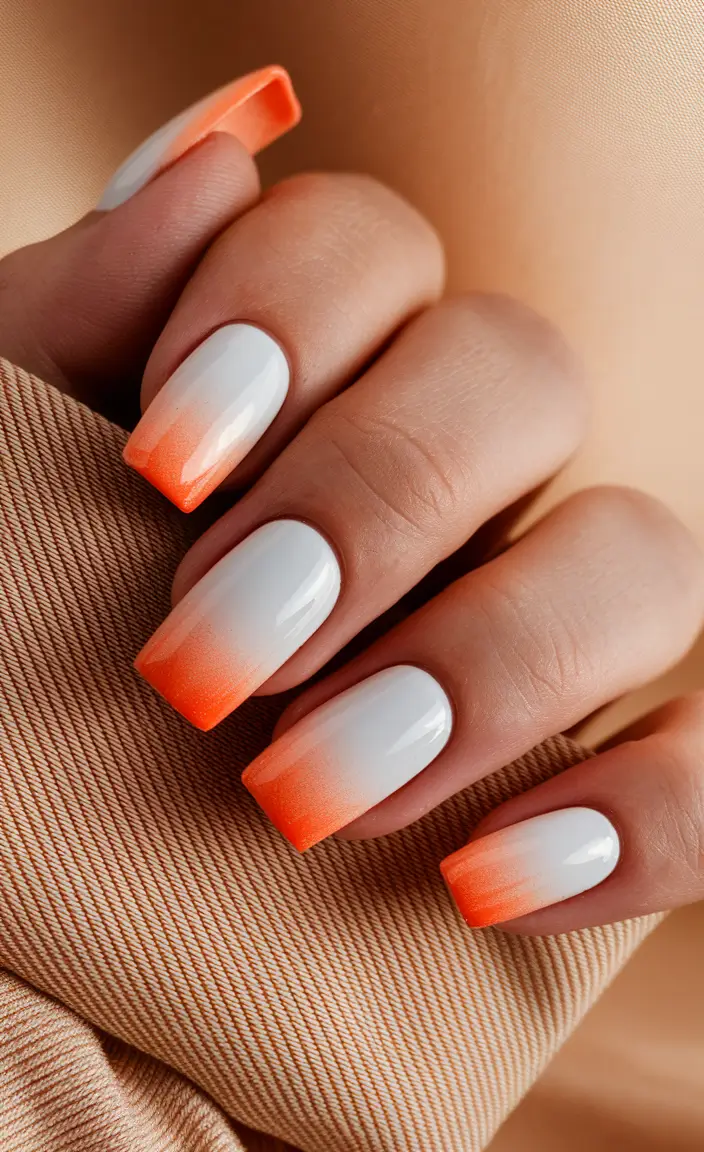 Cutest Summer Nails for 2025 Tangerine Dreams and Ombre Creams