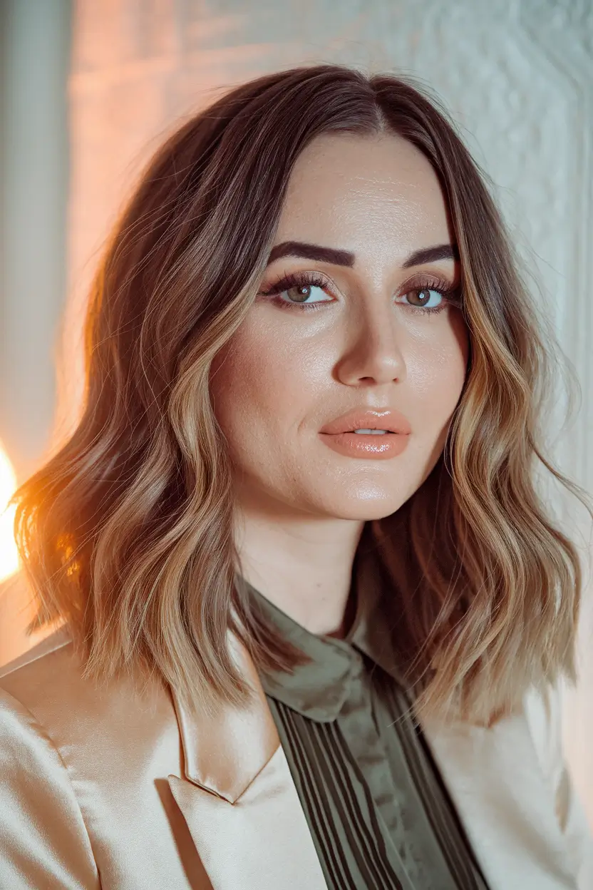 easy and cute fourth of july hairstyles+Soft Money-Piece Waves with Lived-In Shine