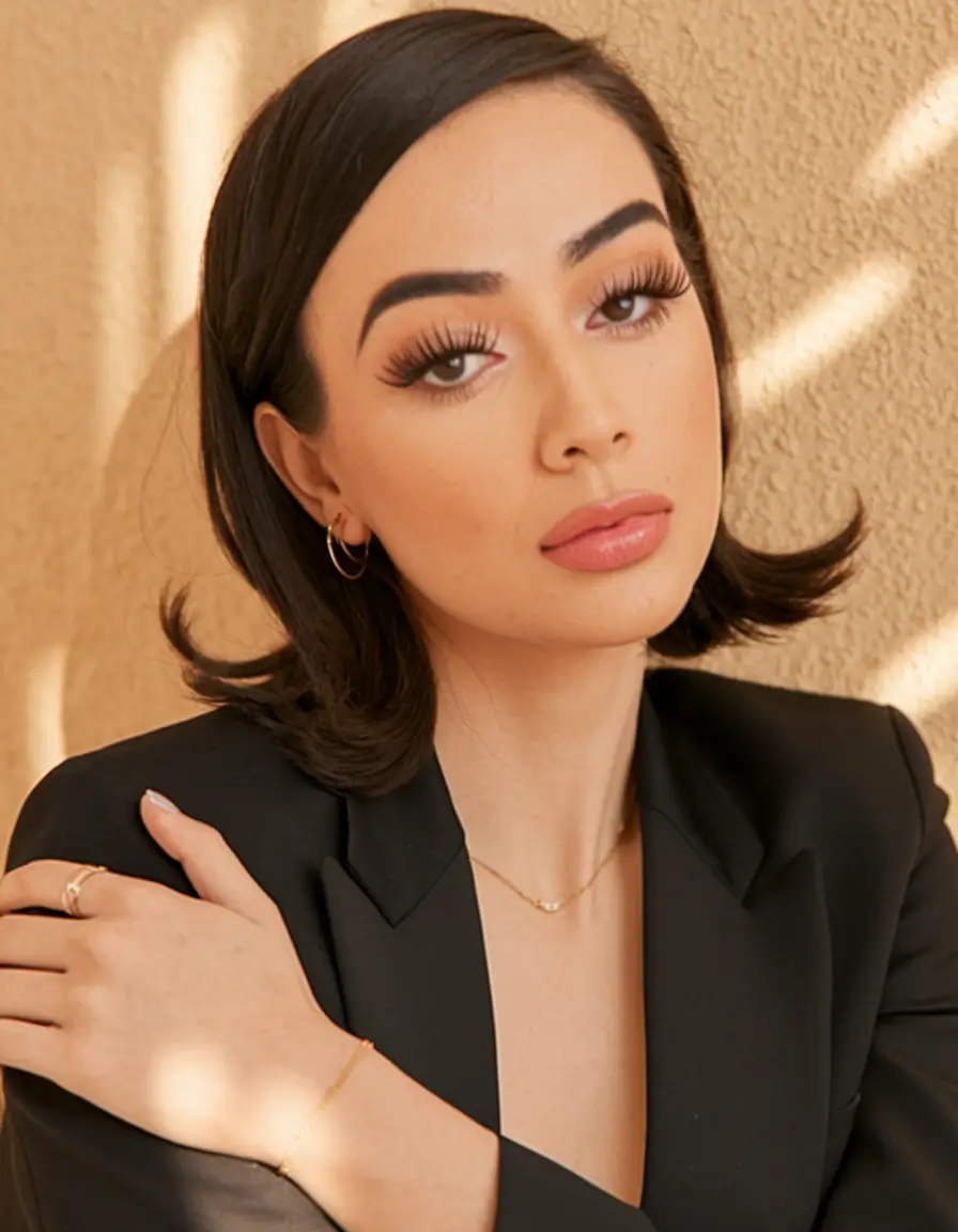 end of summer hairstyles Mini Flip Bob with a Glossy Edge