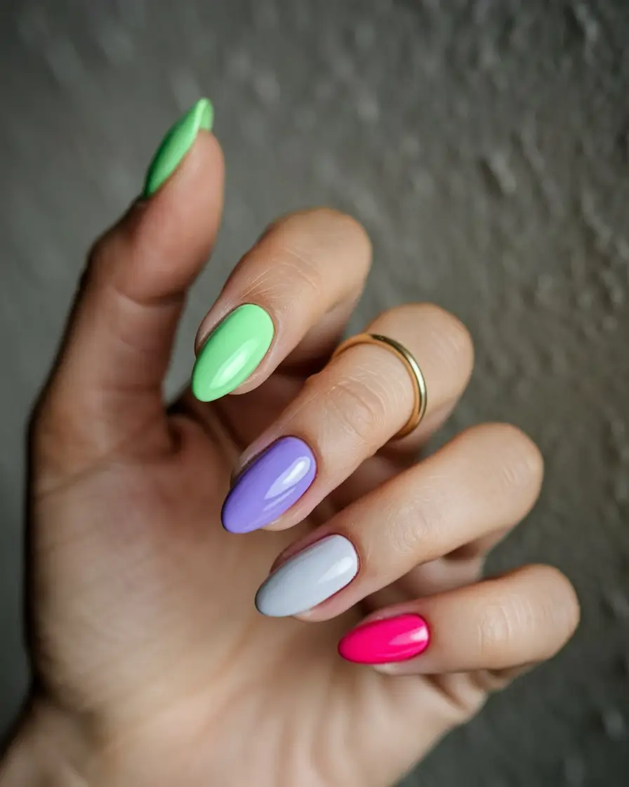 end of summer nails color Pastel Pop for Every Mood