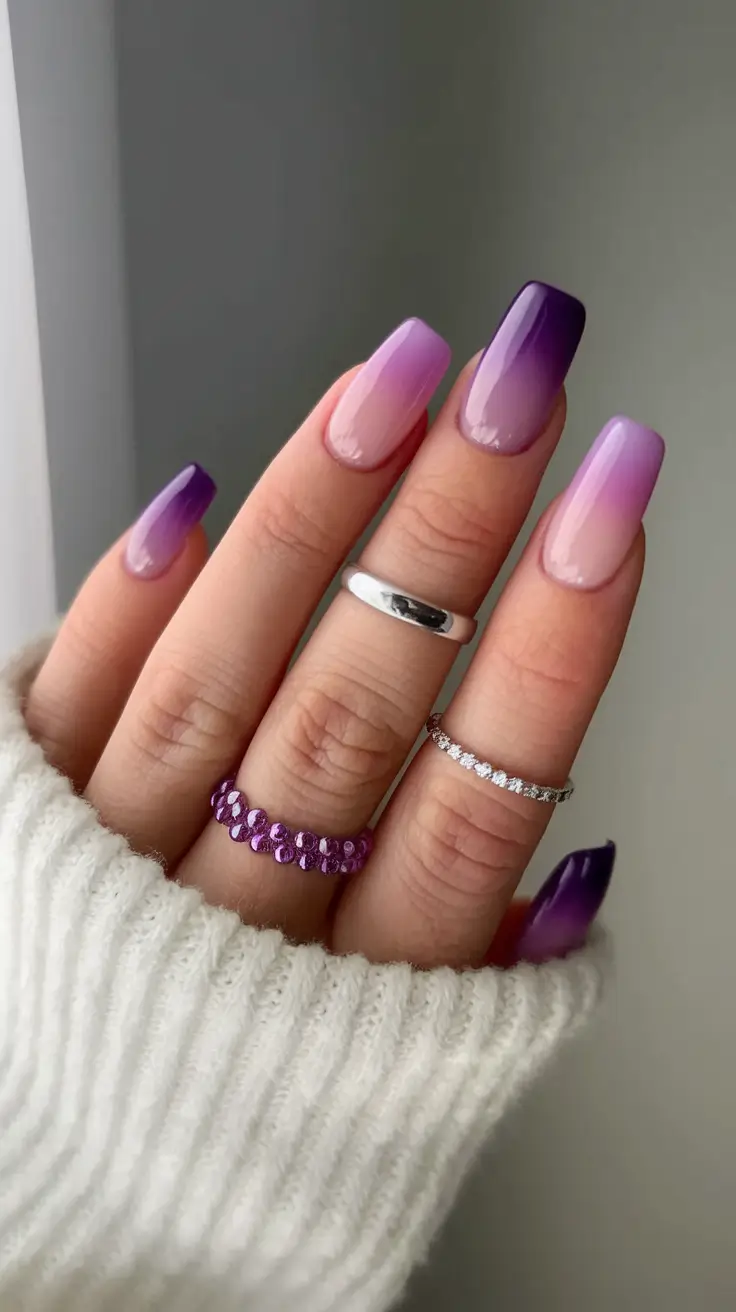 end of summer nails ideas square Lavender Fade for Last Summer Nights