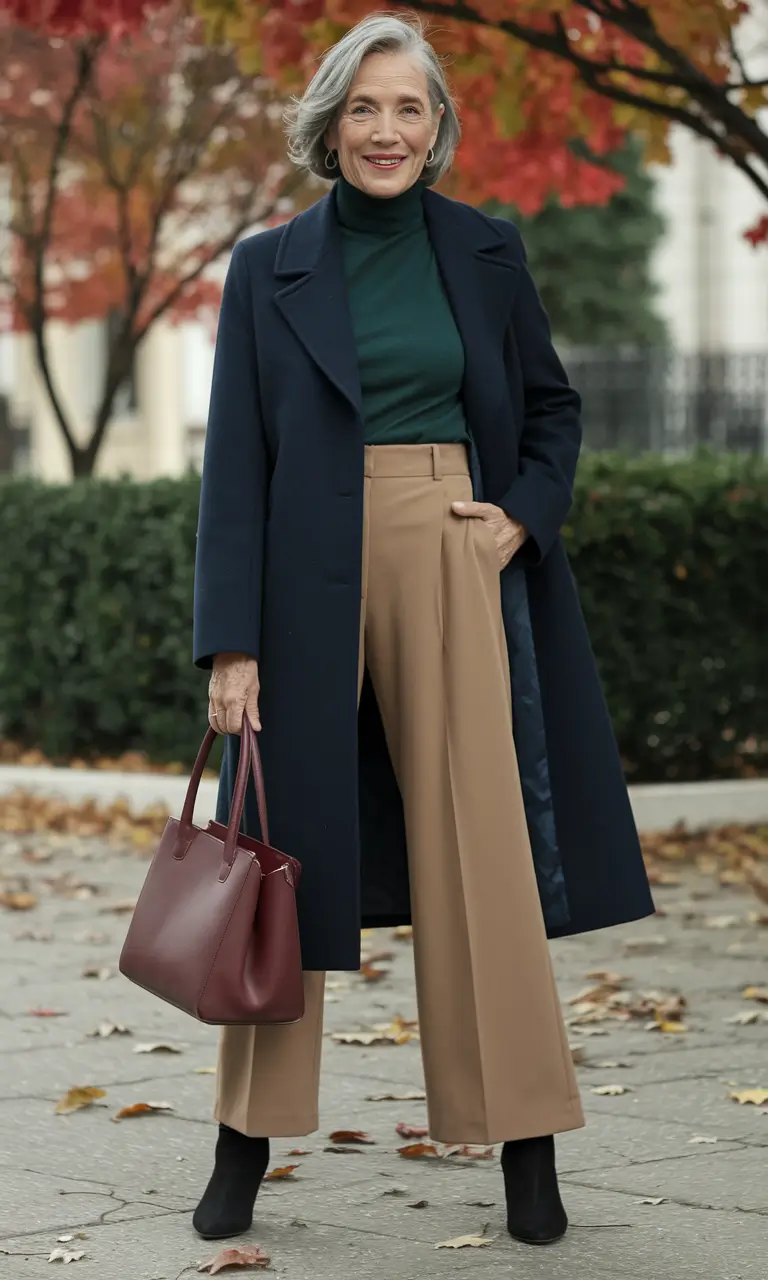 fall outfits women over 50 classy business casual The Power of Jewel Tones and Structure