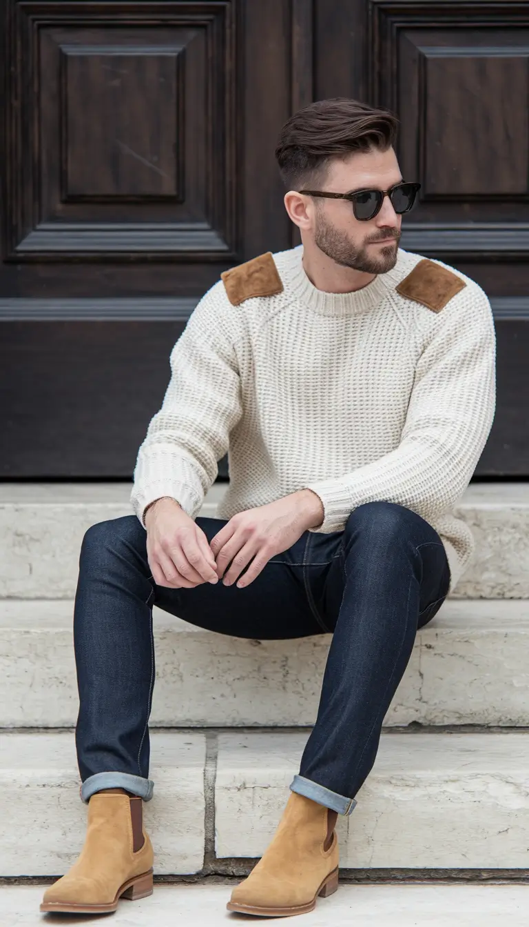 fall outfits for men western Laid-Back Texture with a Western Kick