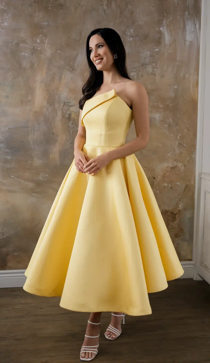 fall wedding guest dress september casual Lemon Drop Whimsy for Daylight Ceremonies