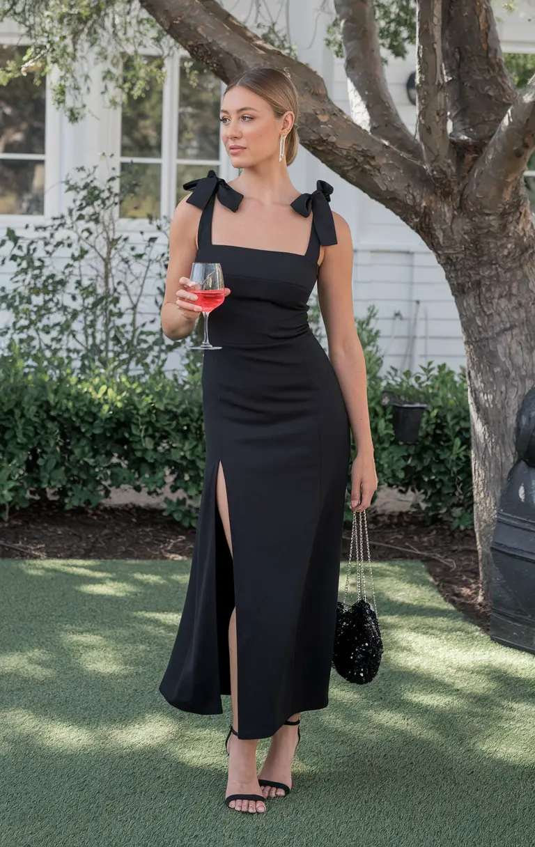 fall wedding guest dress cocktail attire Classic Black for Any Code