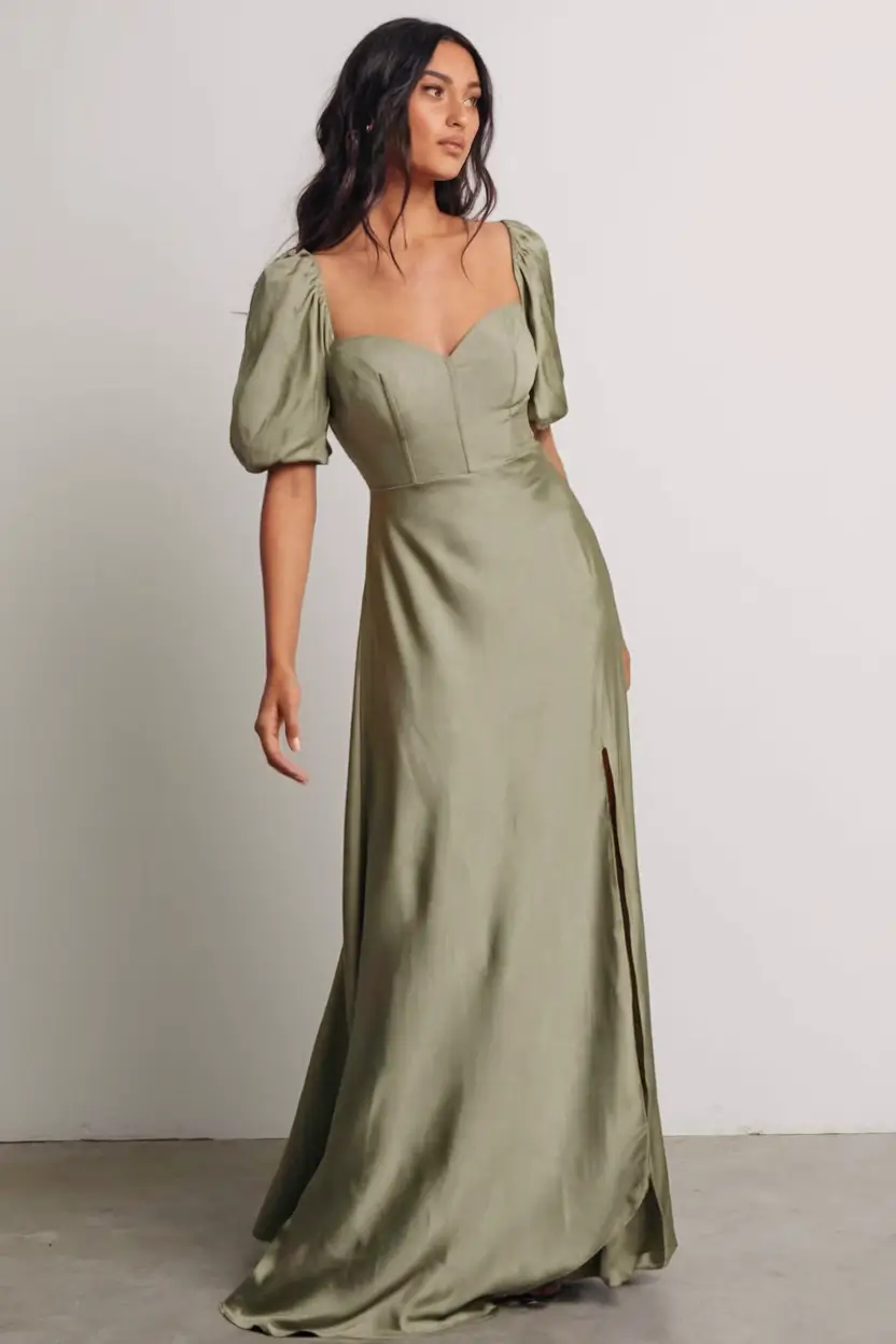 fall wedding guest dress september casual Muted Sage Romance for Daytime Vows