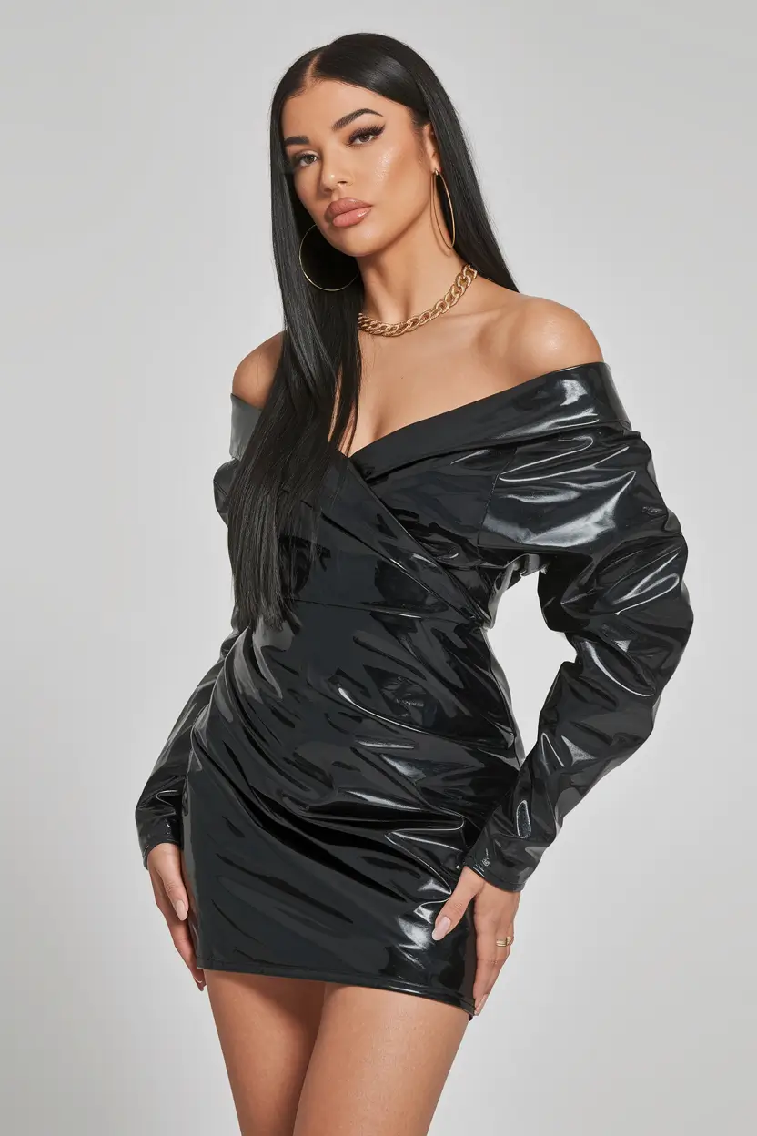 fall birthday outfits baddie Vinyl Elegance for the Bold Birthday Girl