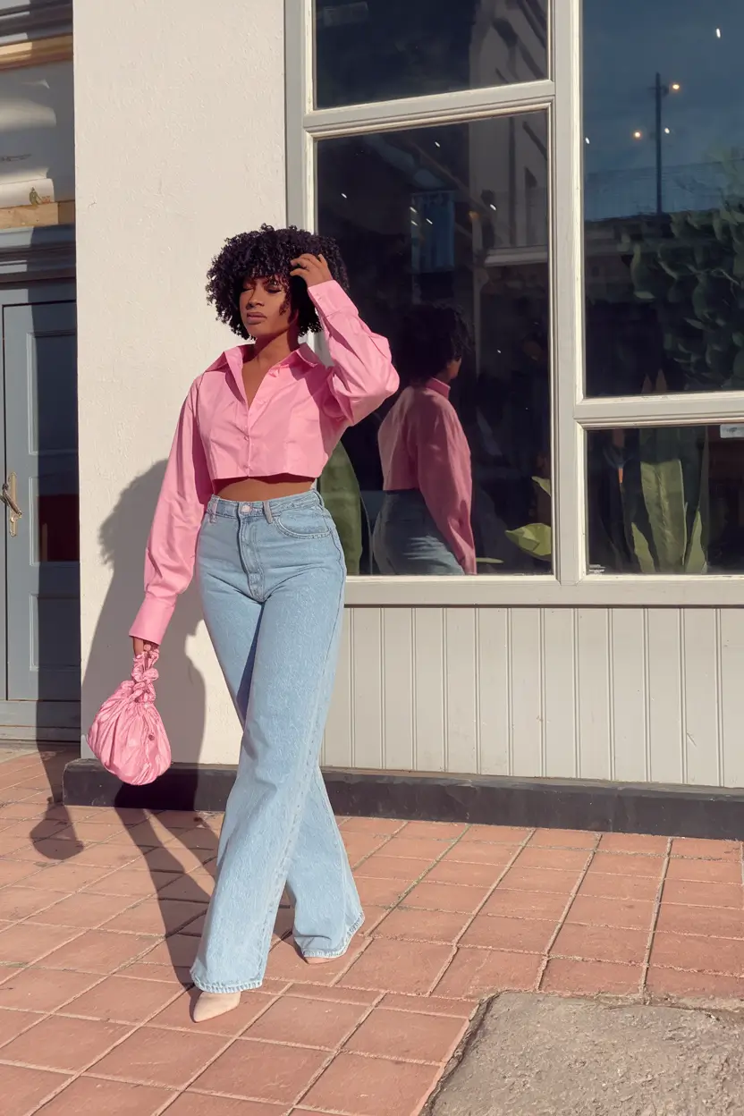 fall birthday outfits black women casual Cool Girl Confidence in Candy Pink
