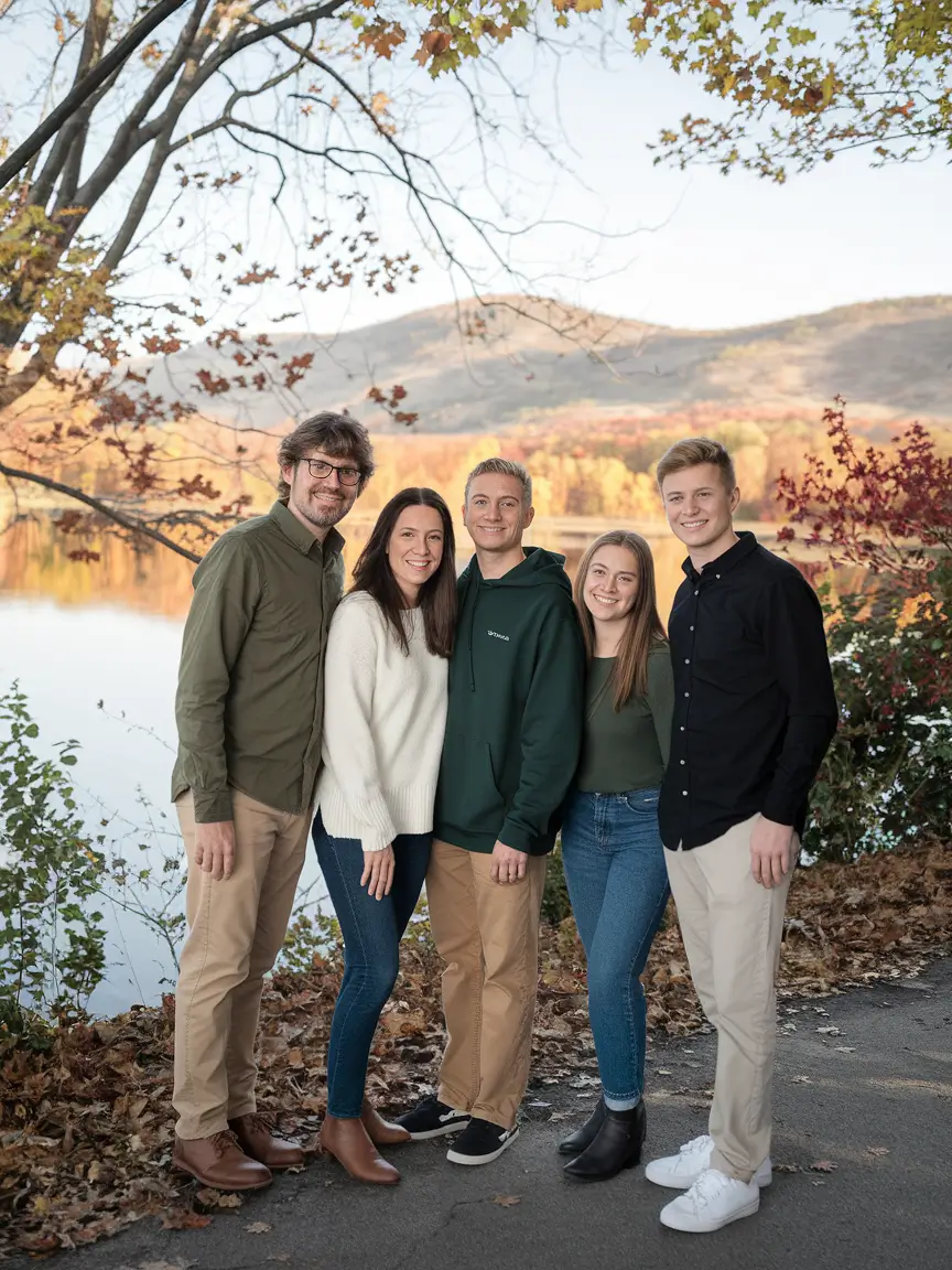fall family pictures outfits+Casual Neutrals with a Pop of Forest Green