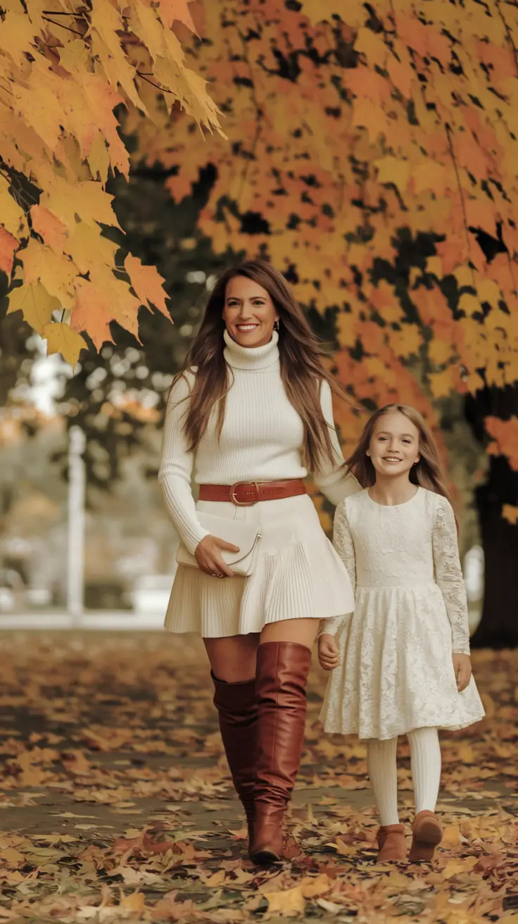 fall family pictures outfits+Creams, Browns, and Elevated Elegance Under the Leaves