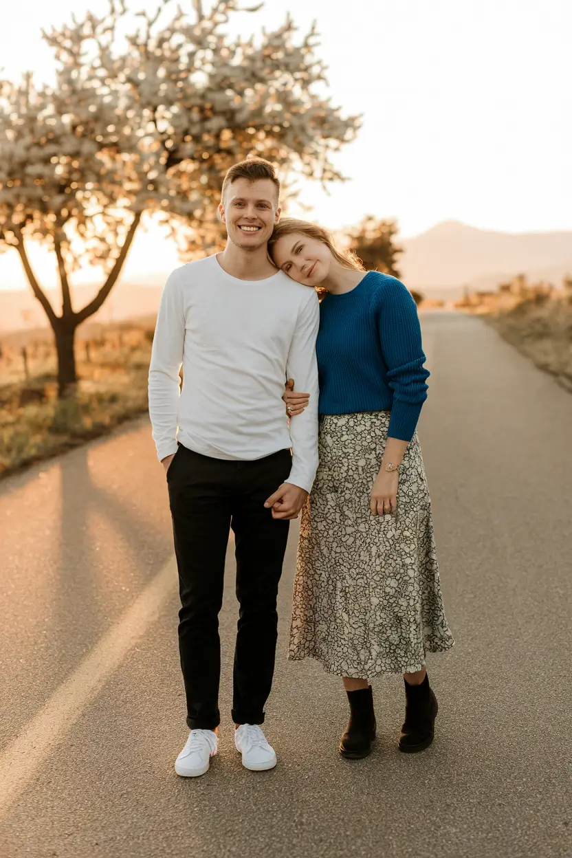 fall family pictures outfits+Soft Blues and Skirted Neutrals for Early Autumn Light