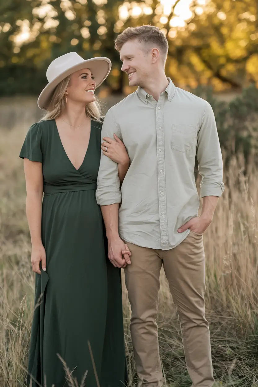 fall family pictures outfits+Relaxed Nature Tones for Outdoor Romance
