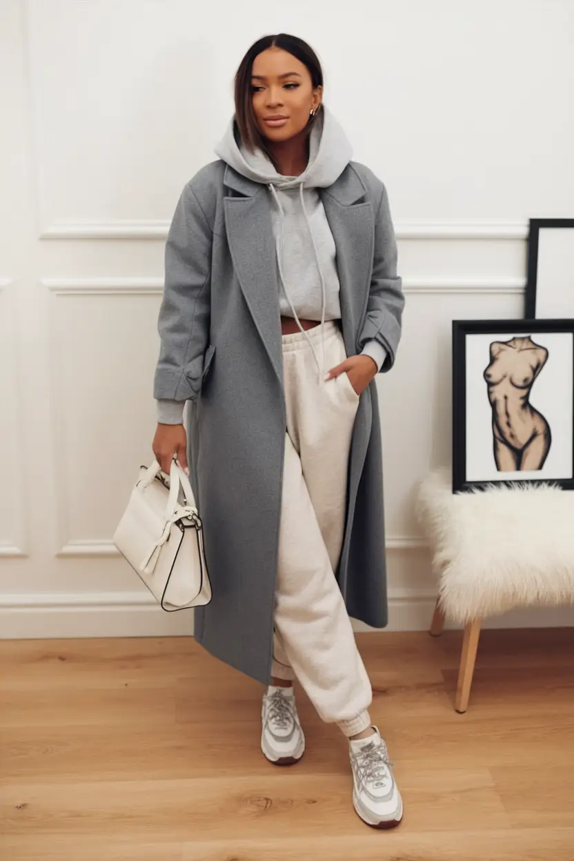 fall fashion women 2025 Tailored Streetwear in Soft Neutrals
