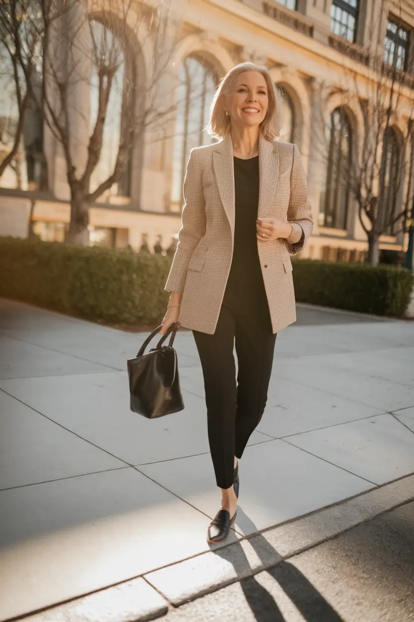fall casual outfits women over 40 fashion ideas Blazer Energy for Sharp Day-to-Night Confidence