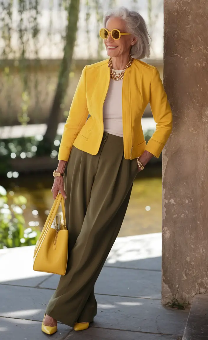 fall outfits women over 40 classy Golden Brights and Modern Elegance