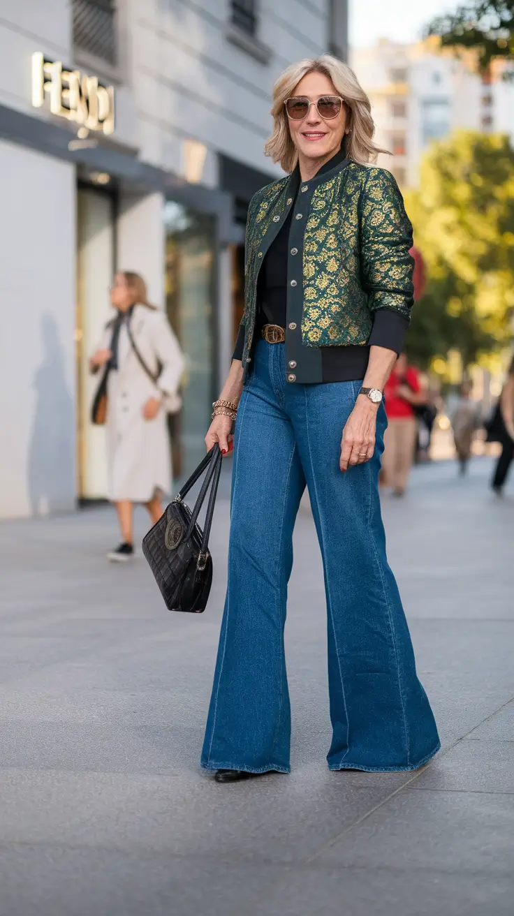 fall 2023 outfits women over 40 work Urban Luxe with a Retro Twist