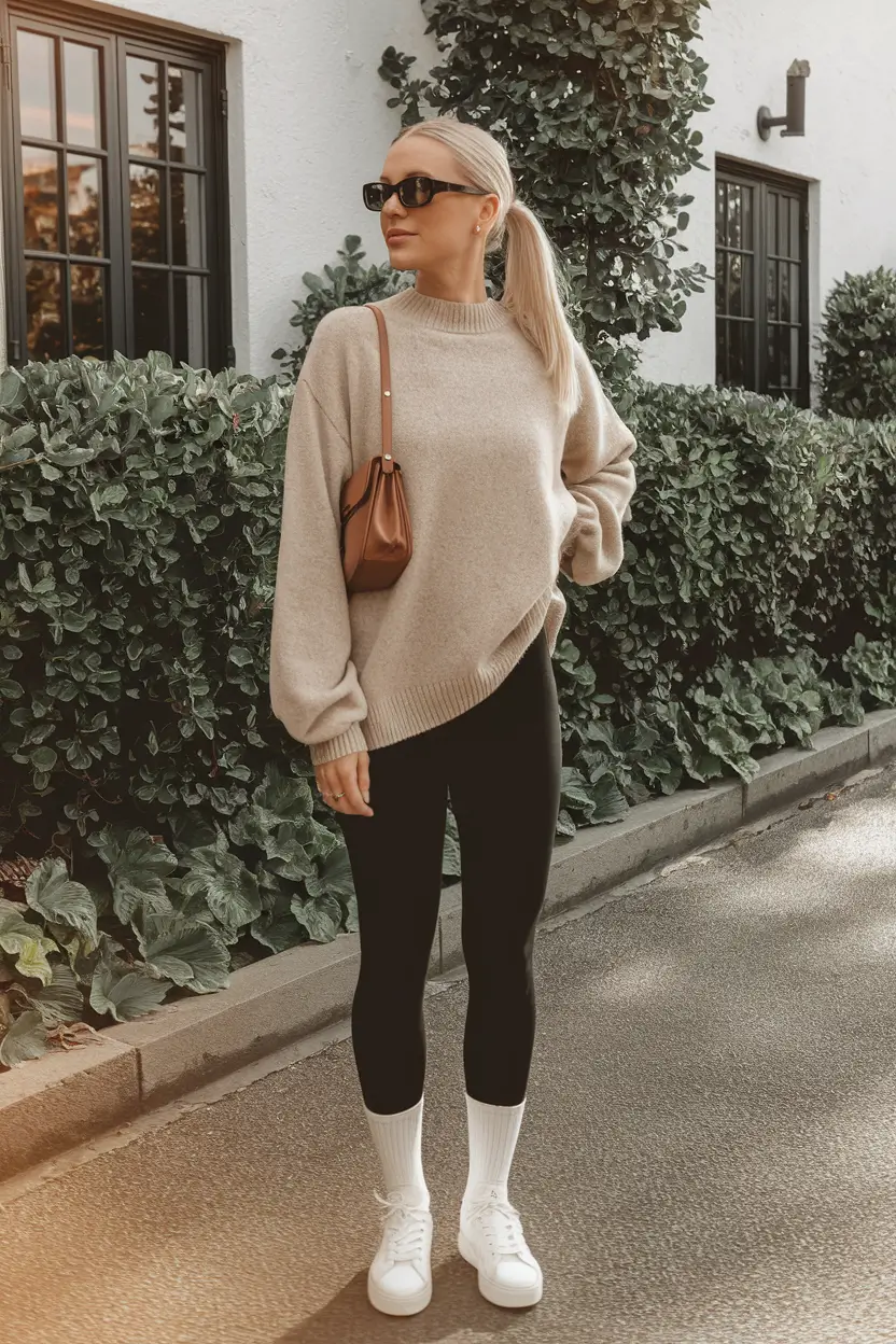 fall outfits ideas 2025 Minimalist Neutrals With Sporty Punch
