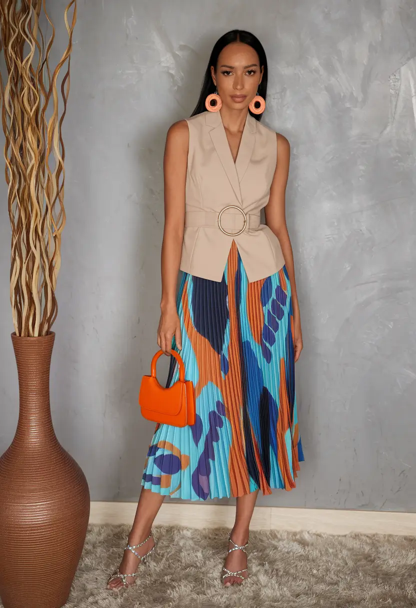 fall outfits ideas 2025 Bold Color Blocking With a Mid-Century Twist