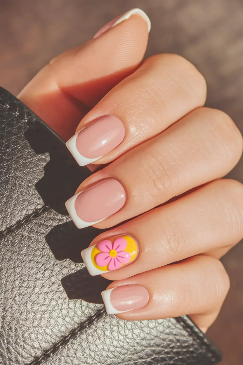french tips for summer French Meets Fun with a Pop Art Twist