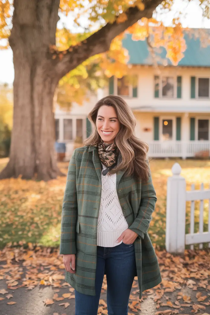 fall outfits ideas with jeans Preppy Country Layers for a Golden Afternoon