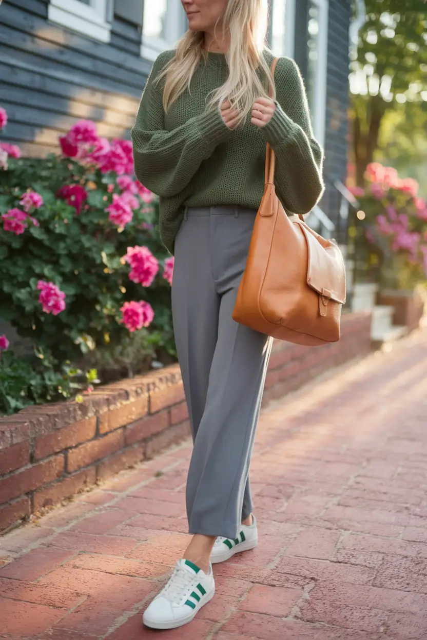 athleisure fall outfits ideas Athleisure with a Soft Twist of Sage