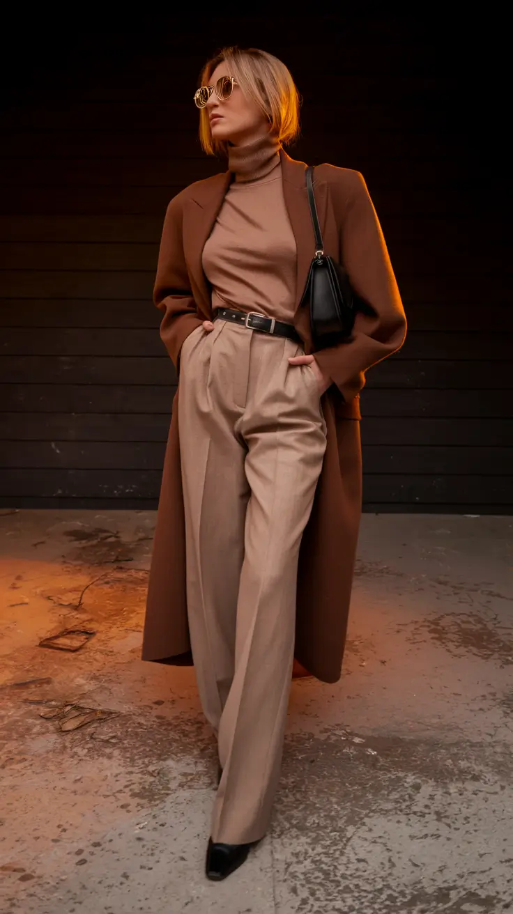 fall outfits ideas Minimalist Neutrals with Powerful Tailoring