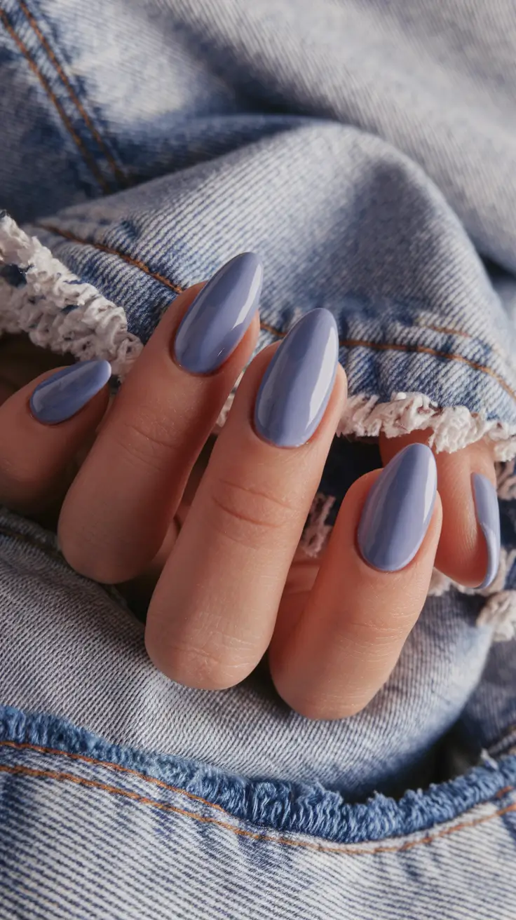 Nail Inspo for Summer 2025+Periwinkle Dreams on Almond Tips