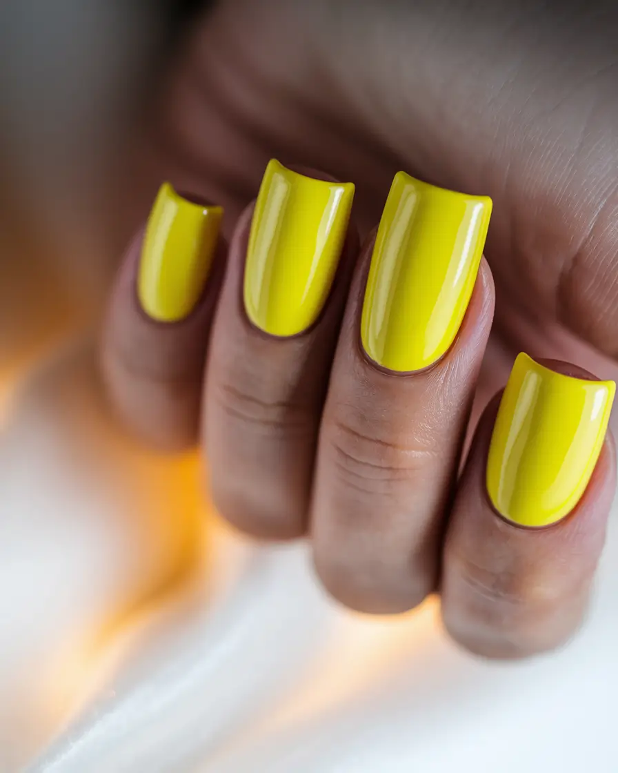 Nail Inspo for Summer 2025+Lemon Gloss on Perfect Square