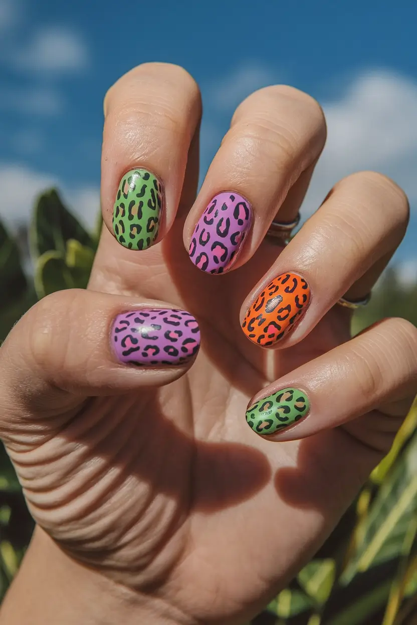 Nail Inspo for Summer 2025+Safari Brights on Super Short Nails