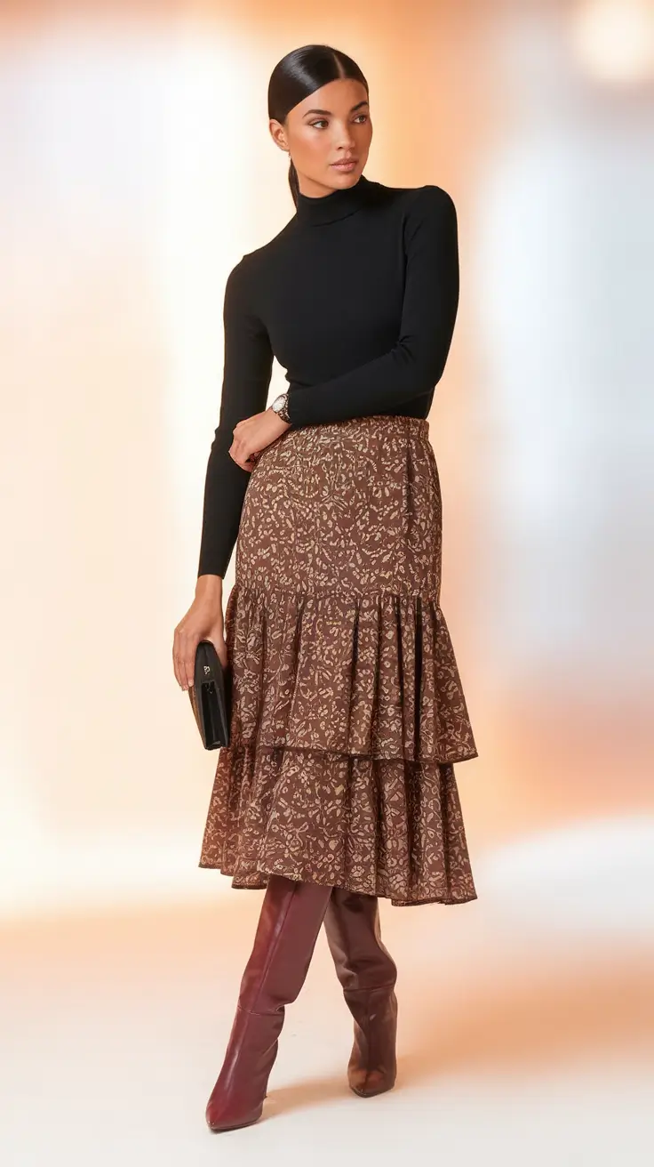 Office-ready fall outfits for women – business casual 2025 Earthy Elegance with a Touch of Drama