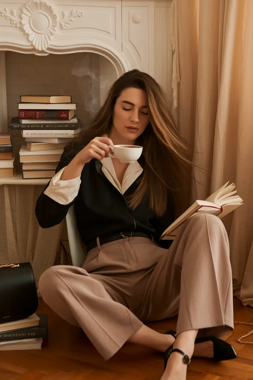 fall old money outfits casual effortless firelight elegance for the indoors