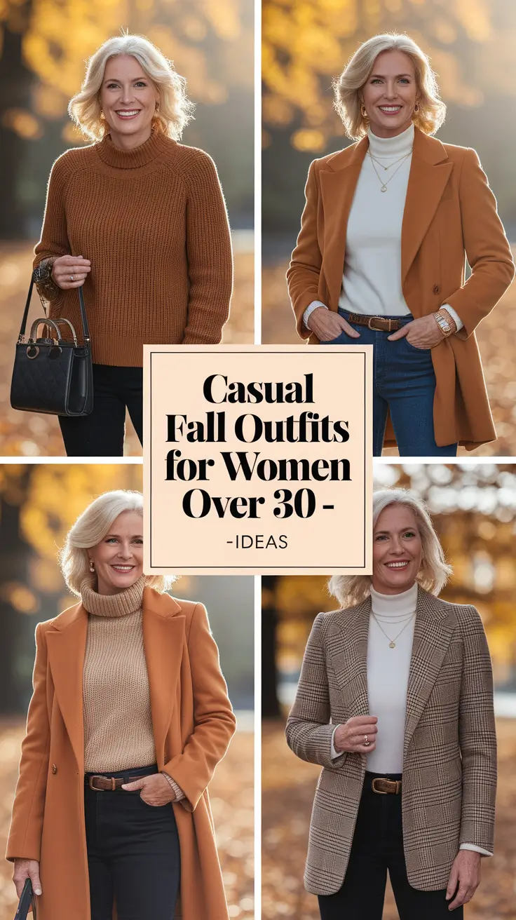 Casual Fall Outfits for Women Over 30 – Classy and Stylish Ideas 2025