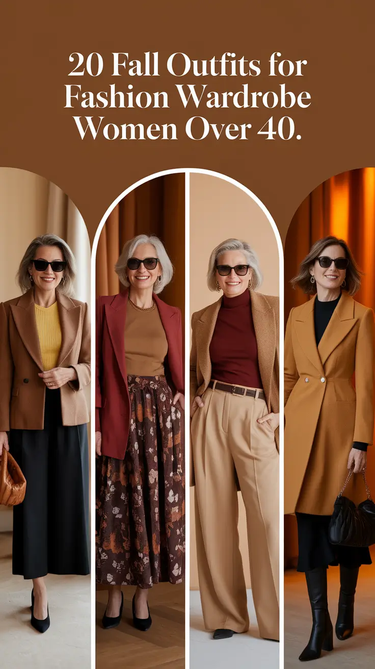 Fall Outfits 2025 for Fashion Wardrobe Women Over 40: Classy, Cute & Effortlessly Stylish