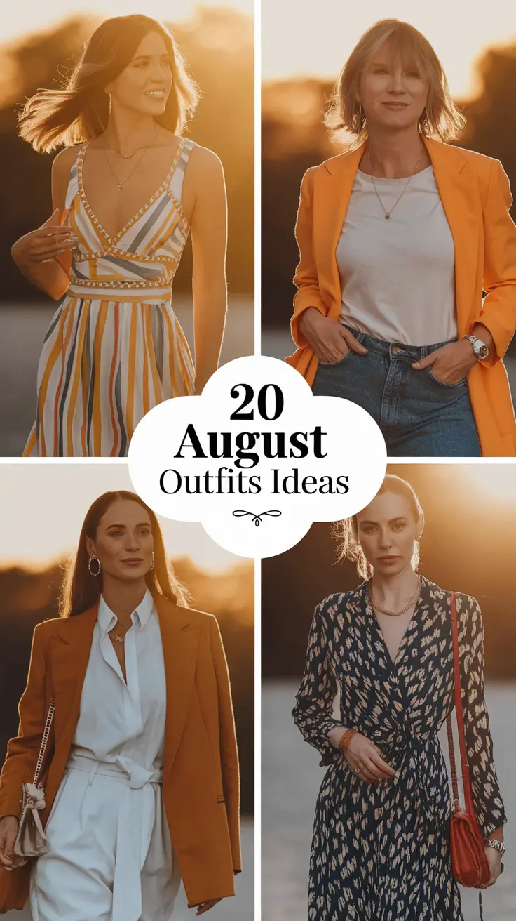 Stylish August Outfits Ideas 2025 to Elevate Your Late-Summer Aesthetic