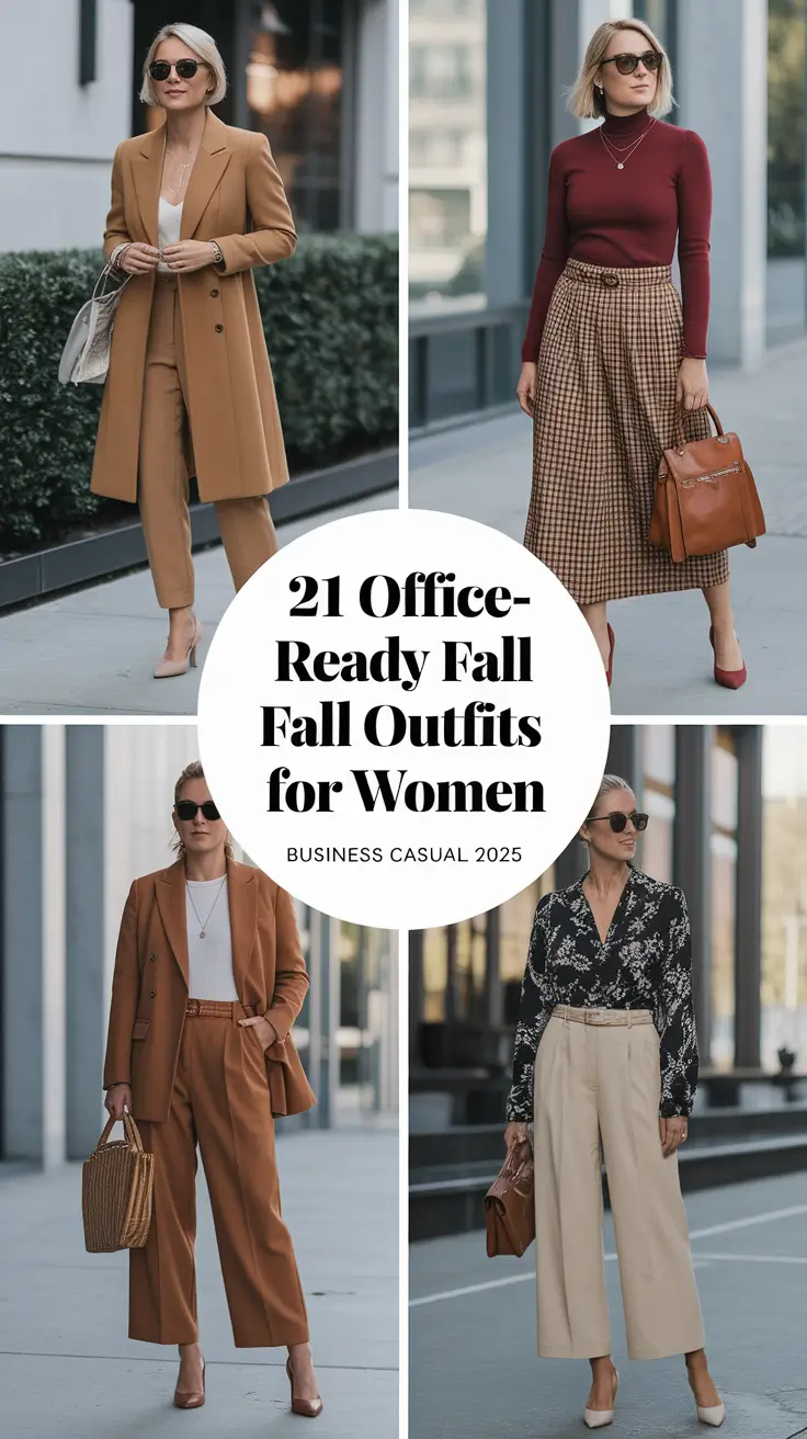 Office-Ready Fall Outfits for Women – Business Casual 2025: Trendy & Comfy Looks for Work