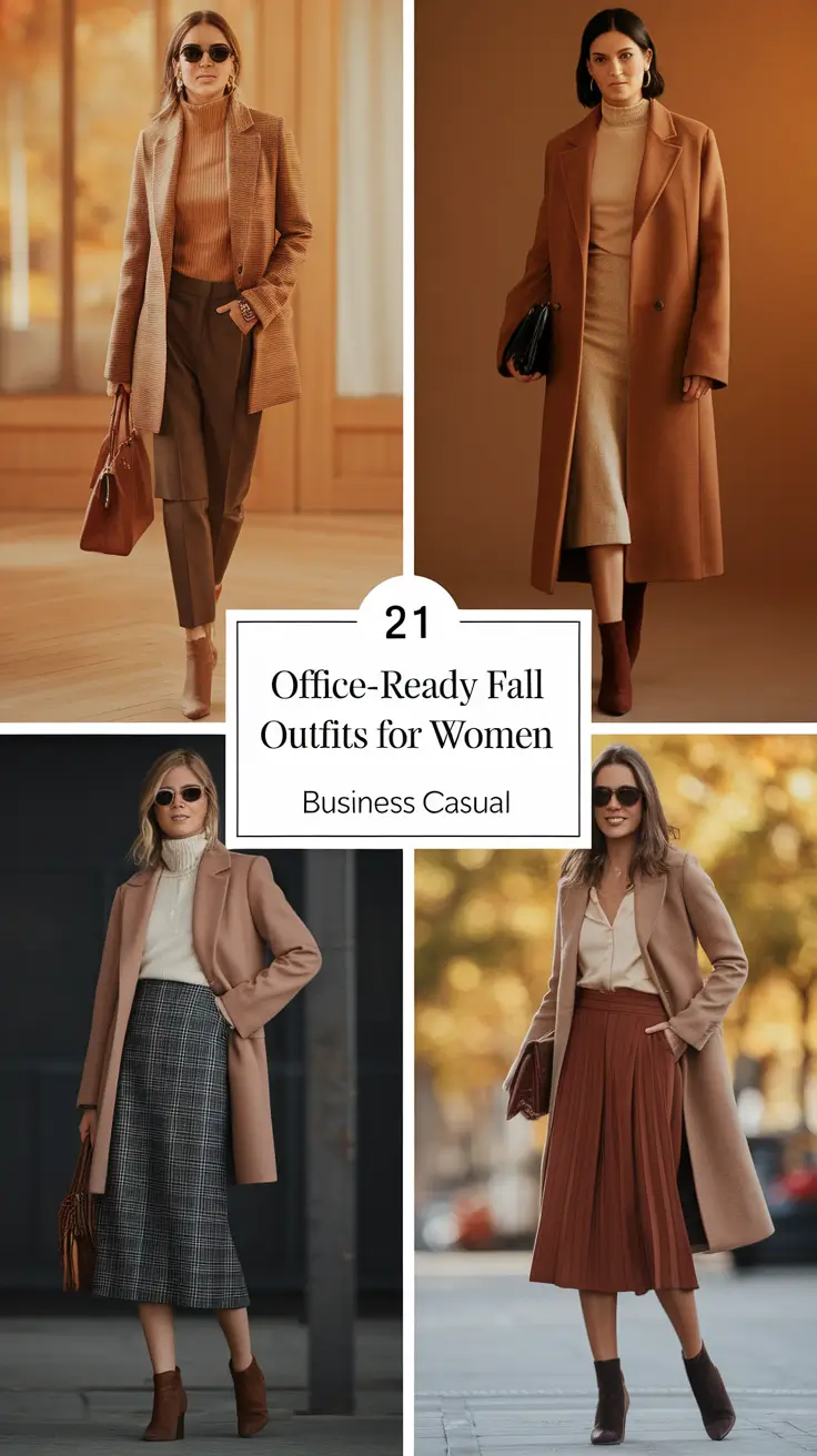 Office-Ready Fall Outfits for Women – Business Casual 2025: Trendy & Comfy Looks for Work