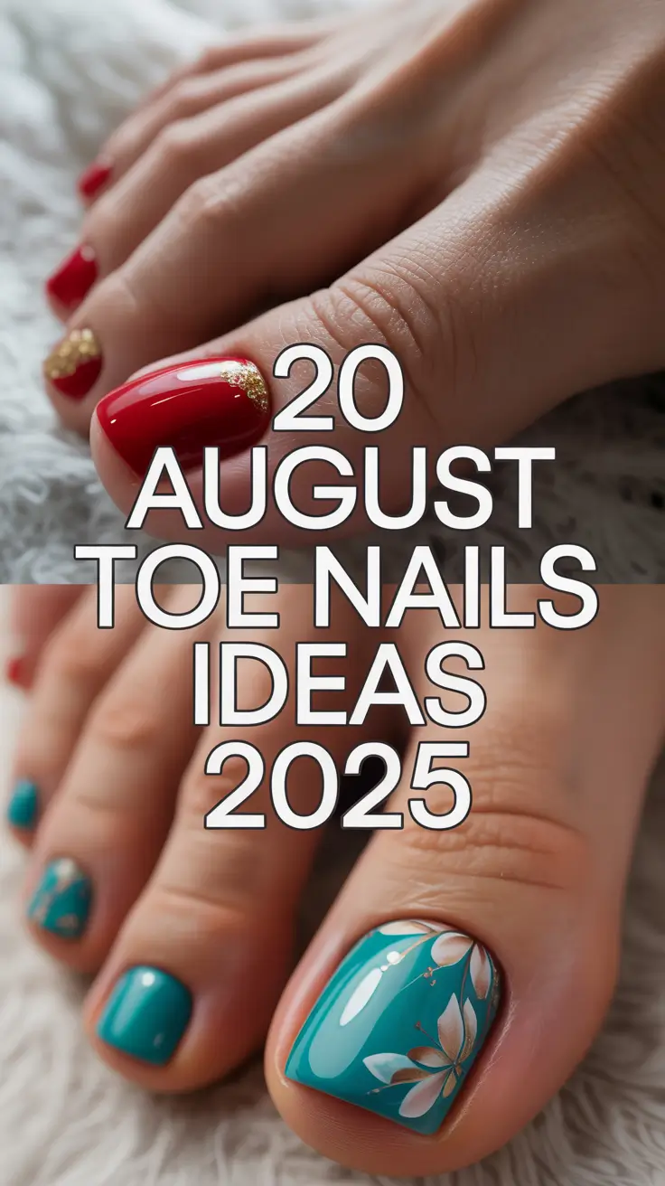 August Toe Nails Ideas 2025 That Shine Like Summer—Trendy Colors and Bold Designs