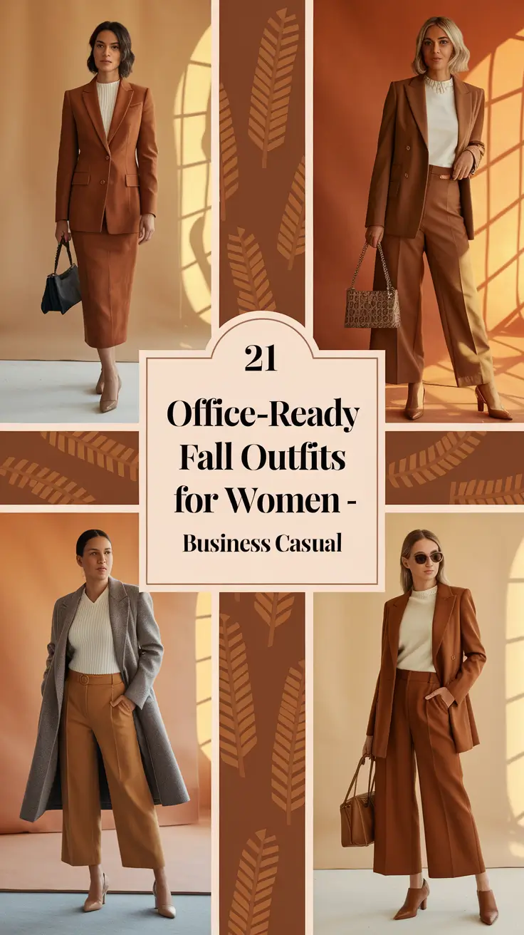Office-Ready Fall Outfits for Women – Business Casual 2025: Trendy & Comfy Looks for Work