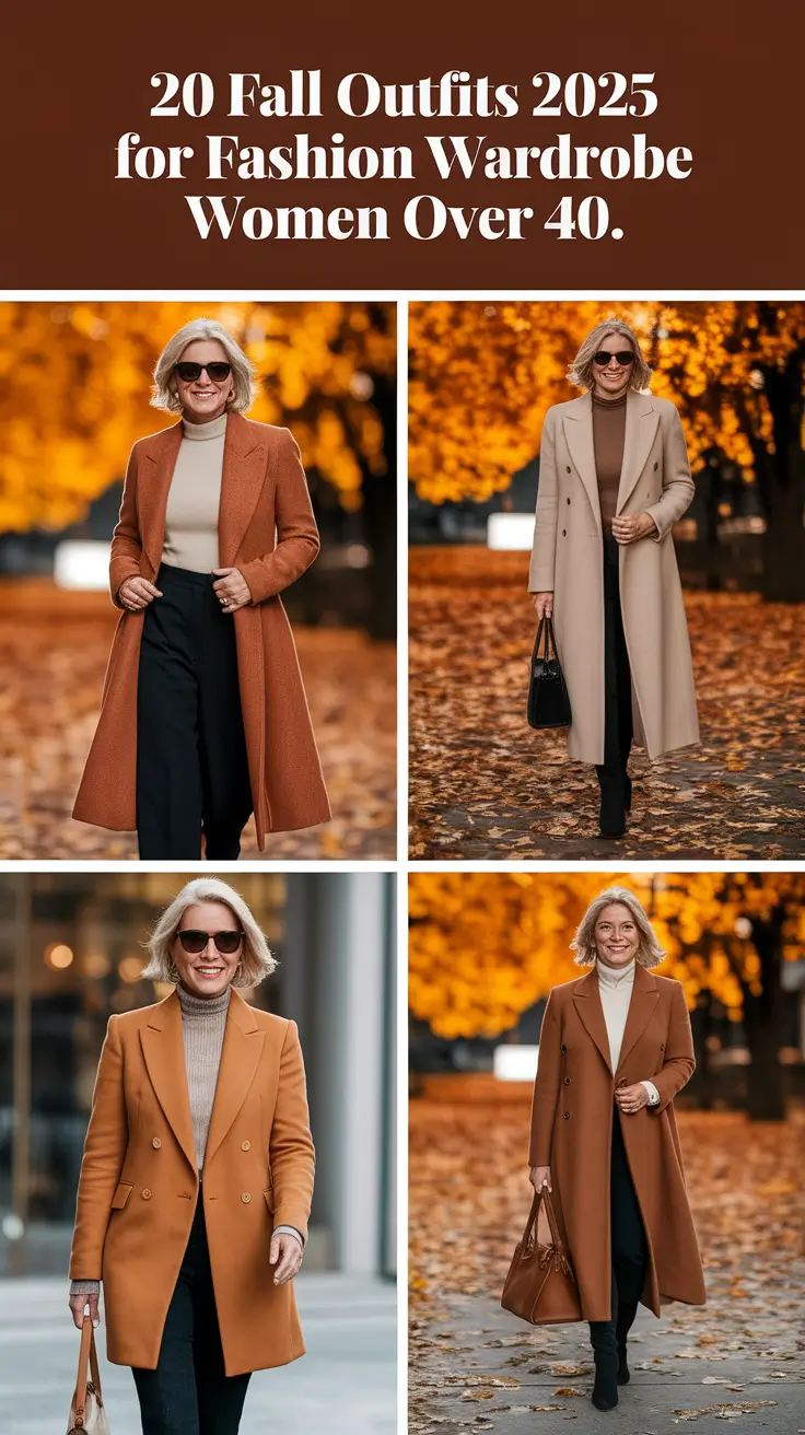 Fall Outfits 2025 for Fashion Wardrobe Women Over 40: Classy, Cute & Effortlessly Stylish