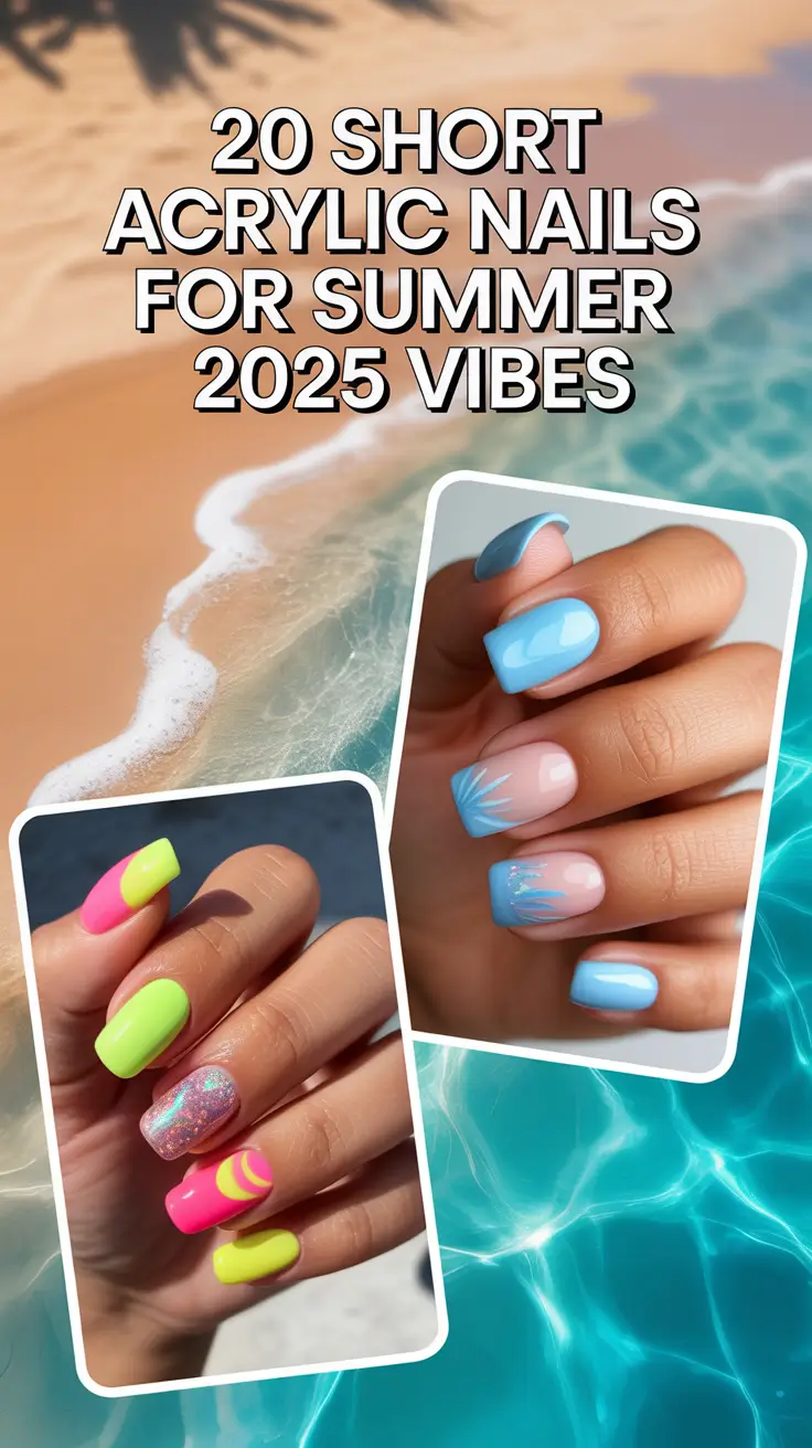 Short Acrylic Nails for Summer 2025 Vibes: Trendy Designs, Cute Colors & Inspo