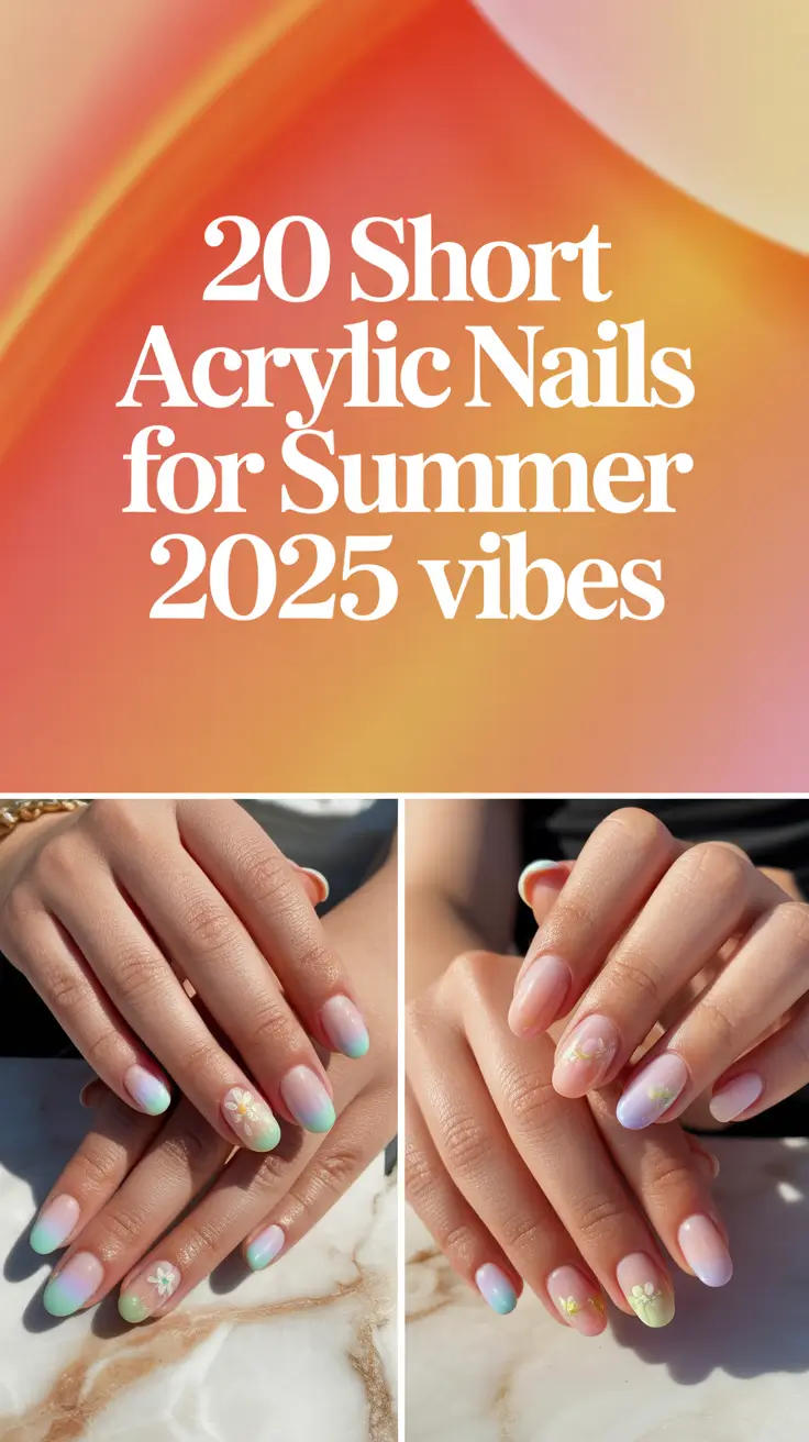 Short Acrylic Nails for Summer 2025 Vibes: Trendy Designs, Cute Colors & Inspo