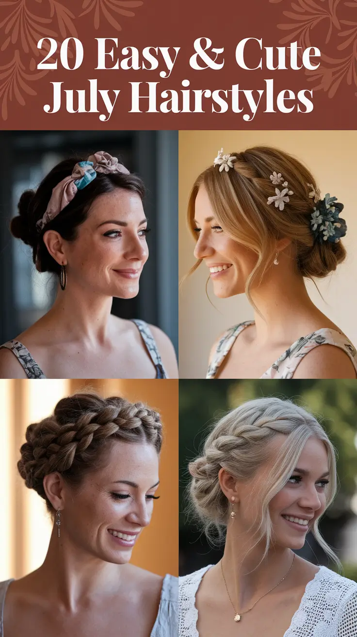 Easy & Cute July Hairstyles for 2025: Quick Looks for Women & Kids This Fourth