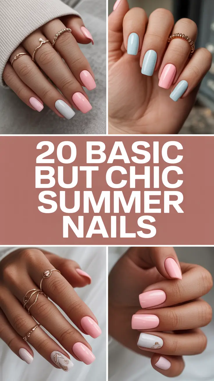 Basic but Chic Summer Nails 2025: Easy, Bright, and Stylish Designs to Try Now