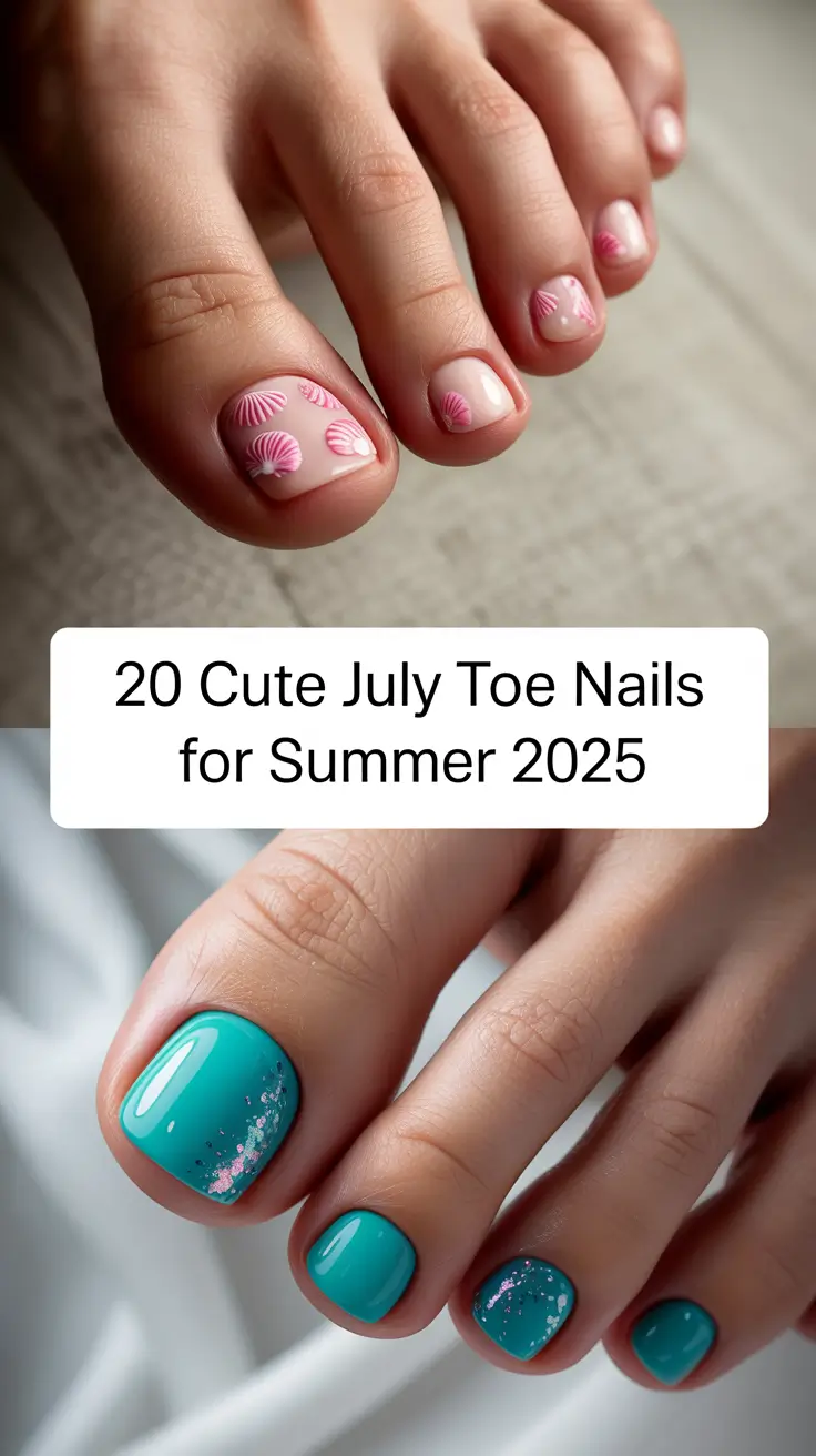 Cute July Toe Nails for Summer 2025: Bold Colors, Simple Designs & Patriotic Vibes