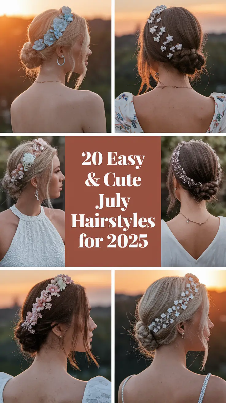 Easy & Cute July Hairstyles for 2025: Quick Looks for Women & Kids This Fourth