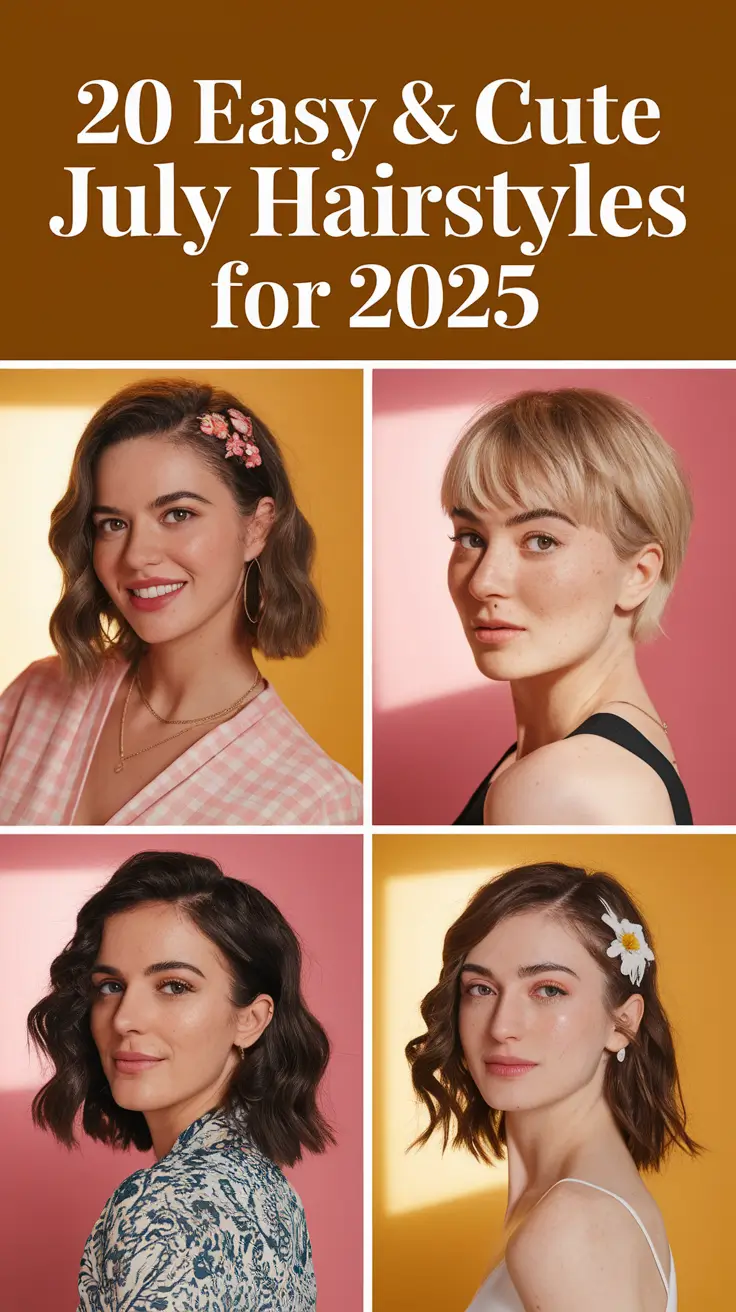 Easy & Cute July Hairstyles for 2025: Quick Looks for Women & Kids This Fourth